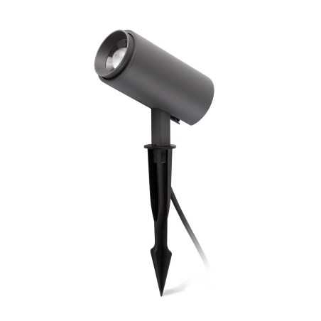Floor lamp with integrated LED in gray aluminum TRAYES