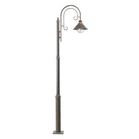 Floor lamp in oxidized steel with E27 socket in Begues.