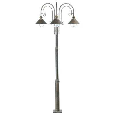 Floor lamp in oxidized steel with E27 socket, AIZIER.