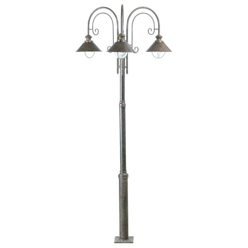 Floor lamp in oxidized steel with E27 socket, AIZIER.