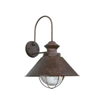 Wall lamp in oxidized steel with E27 socket, ARRIGAS