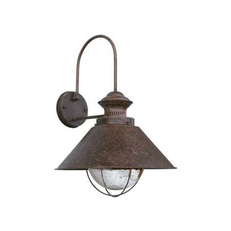 Wall lamp in oxidized steel with E27 socket, ARRIGAS