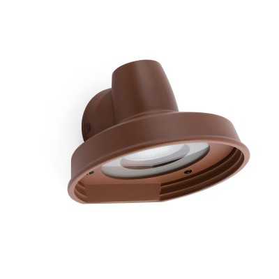 Aluminum wall lamp GU10 brown GLAGEON