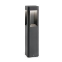 Floor lamp with integrated LED in gray aluminum BOURGIS