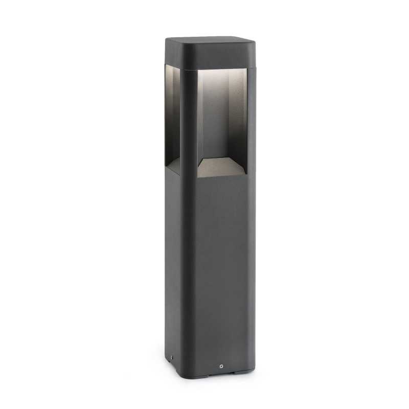 Floor lamp with integrated LED in gray aluminum BOURGIS