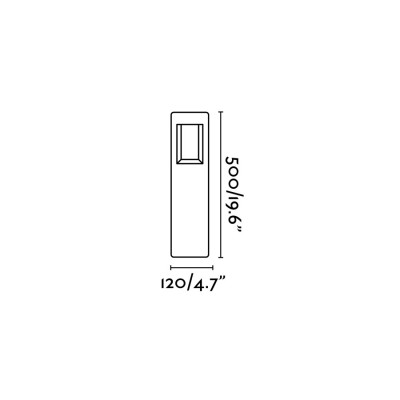 Floor lamp with integrated LED in gray aluminum BOURGIS