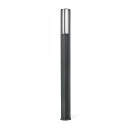 Floor lamp with integrated LED in gray aluminum GRANEY