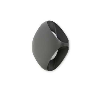 Wall lamp with integrated LED in gray aluminum by NOMDIEU