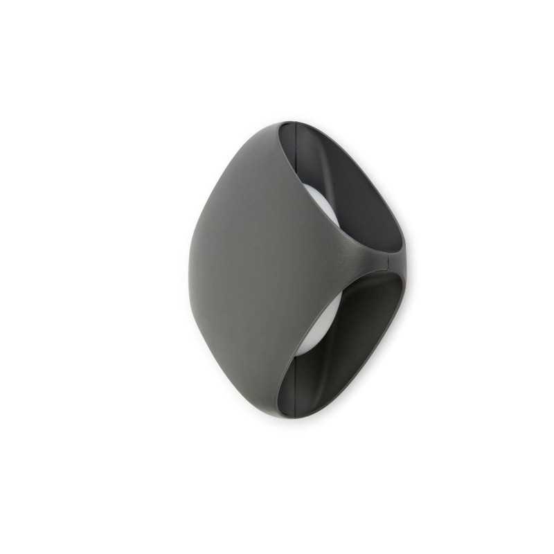 Wall lamp with integrated LED in gray aluminum by NOMDIEU