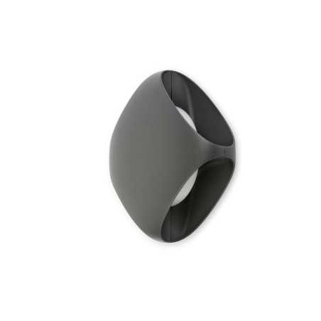 Wall lamp with integrated LED in gray aluminum by NOMDIEU