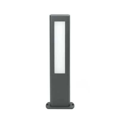 Floor lamp with integrated LED in gray aluminum LOFFRE