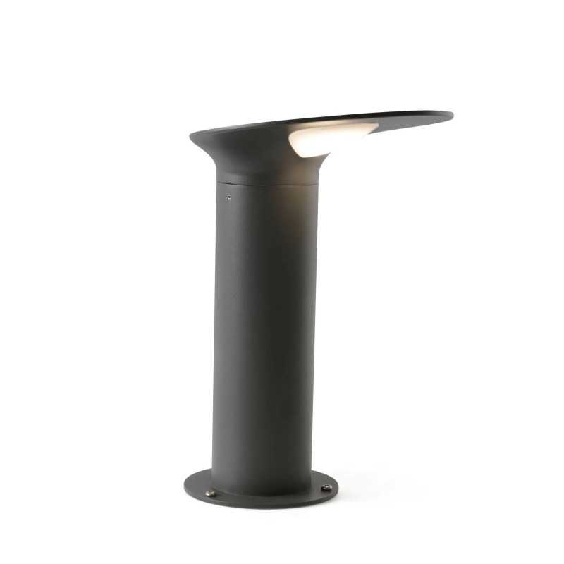 Floor lamp with integrated LED in gray aluminum by DIESEN