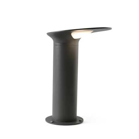 Floor lamp with integrated LED in gray aluminum by DIESEN