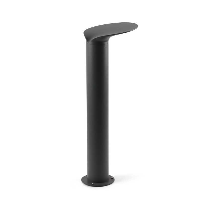 Floor lamp with integrated LED in gray aluminum SARDON
