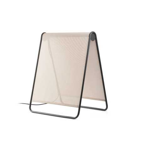 Floor lamp with integrated LED in gray aluminum PEROUSE