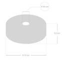 Wooden support with a 120mm diameter and an XXL output.