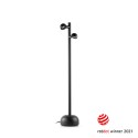 Floor lamp with integrated black aluminum LED TREBABU.