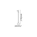Floor lamp with integrated black aluminum LED TREBABU.