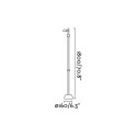 Floor lamp with integrated black aluminum LED GAUJAC