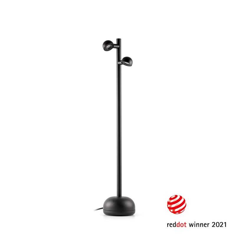 Floor lamp aluminum integrated LED black MONDOU