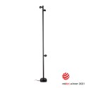 Floor lamp with integrated black aluminum LED BIGANOS
