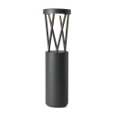 Floor lamp with integrated LED in gray aluminum BRIOUZE