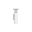 Floor lamp with integrated LED in gray aluminum TRILLA