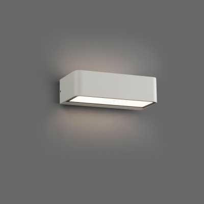 Wall lamp with integrated LED in matte white aluminum, BERNEDE.
