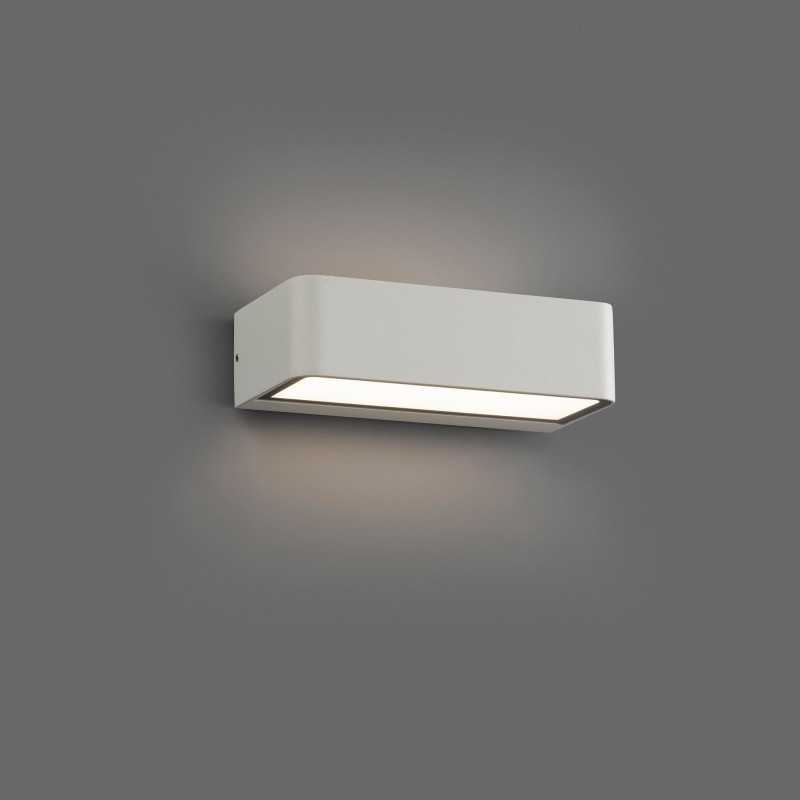 Wall lamp with integrated LED in matte white aluminum, BERNEDE.