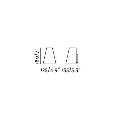 Wall lamp aluminum E27 gray AUGERE