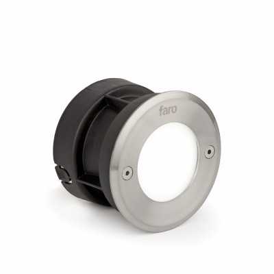 Wall lamp with integrated LED in brushed steel ALLIOT
