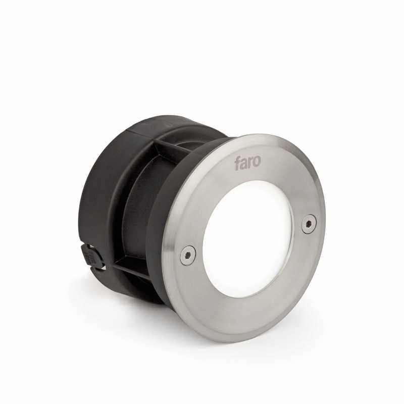 Wall lamp with integrated LED in brushed steel ALLIOT