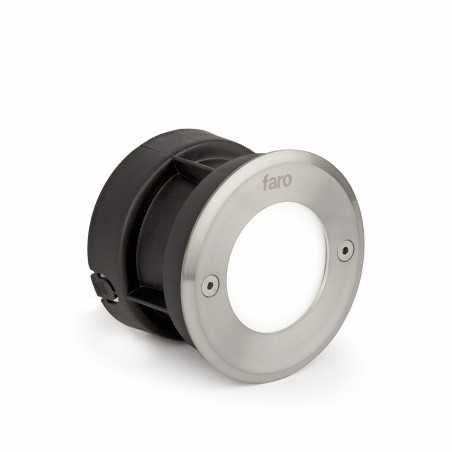 Wall lamp with integrated LED in brushed steel ALLIOT