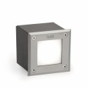 Wall lamp with integrated LED in brushed steel CRESTE