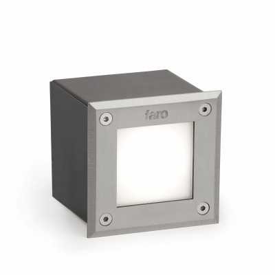 Wall lamp with integrated LED in brushed steel CRESTE