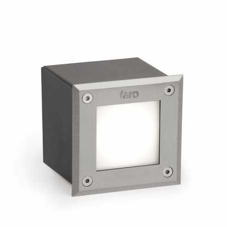 Wall lamp with integrated LED in brushed steel CRESTE