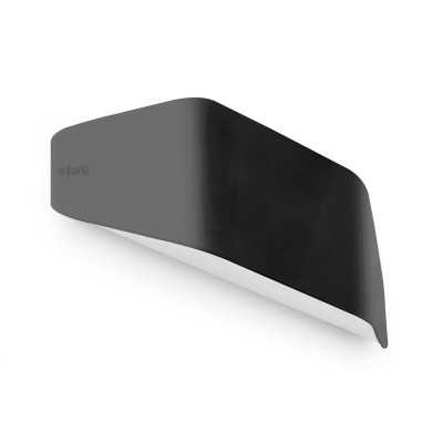 Wall lamp made of gray polycarbonate with E27 socket, TOUTENS brand.