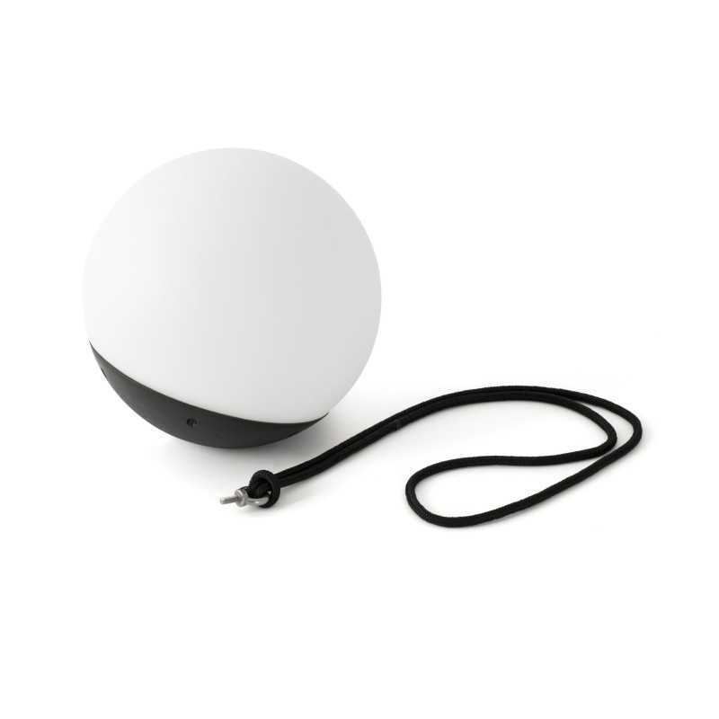 Wall lamp with integrated LED plastic in matte black POUANCE