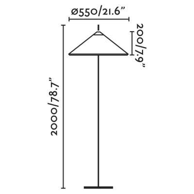 Floor lamp aluminum E27 gray GARONNE