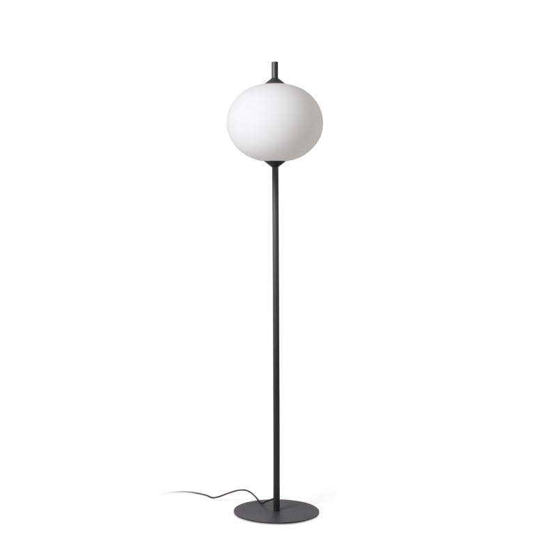Floor lamp aluminum E27 gray GRESSY