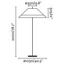 Aluminum floor lamp E27 gray CHAPET