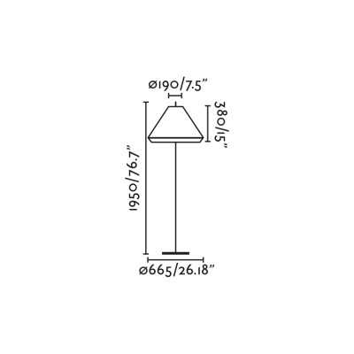 Aluminum floor lamp E27 gray AMAZON