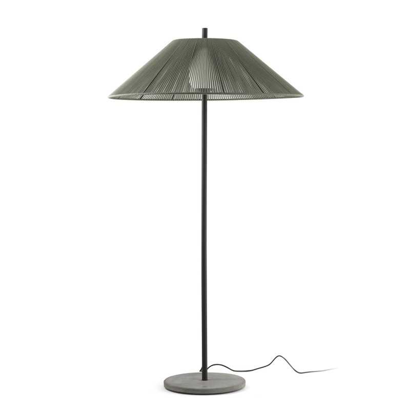 Floor lamp aluminum E27 gray ROUVROY