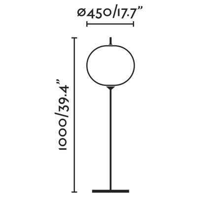 Floor lamp aluminum E27 gray WAILLY