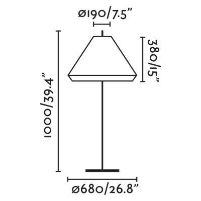 Floor lamp aluminum E27 gray GALIAX