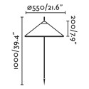 Floor lamp aluminum E27 gray HOLNON