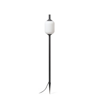 Floor lamp aluminum E27 gray AUXERRE