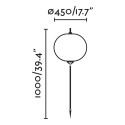 Floor lamp aluminum E27 gray POIVRES