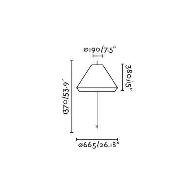 Floor lamp aluminum E27 gray TRONGET