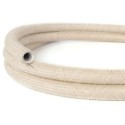 Semi-flexible linen decorative tube for light installations
